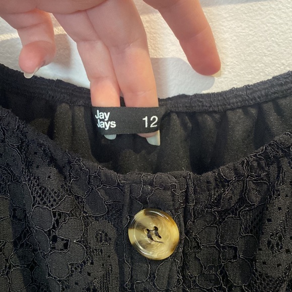 Jay Jays - Black lace button up Dress - Size 12 - Picture 3 of 6